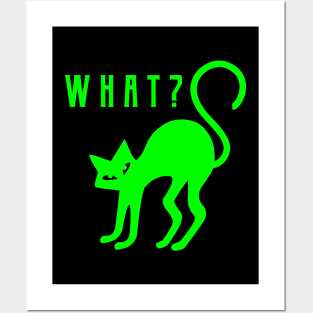 What? Halloween Cat Posters and Art